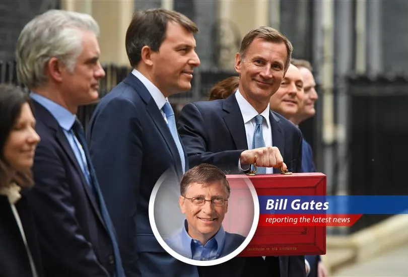 Billionaire entrepreneur Bill Gates humorously comments on the U.K.'s latest public finance figures