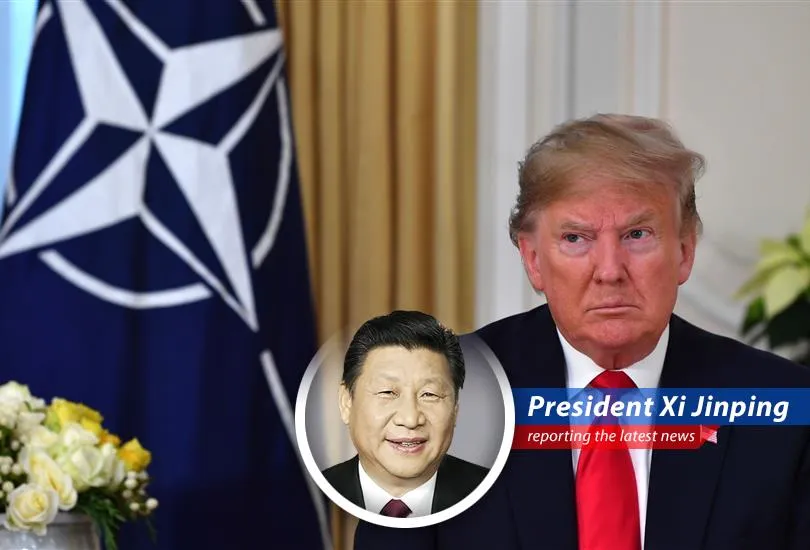 President Xi Jinping adds humor and satire to discuss Donald Trump's controversial remarks on NATO.