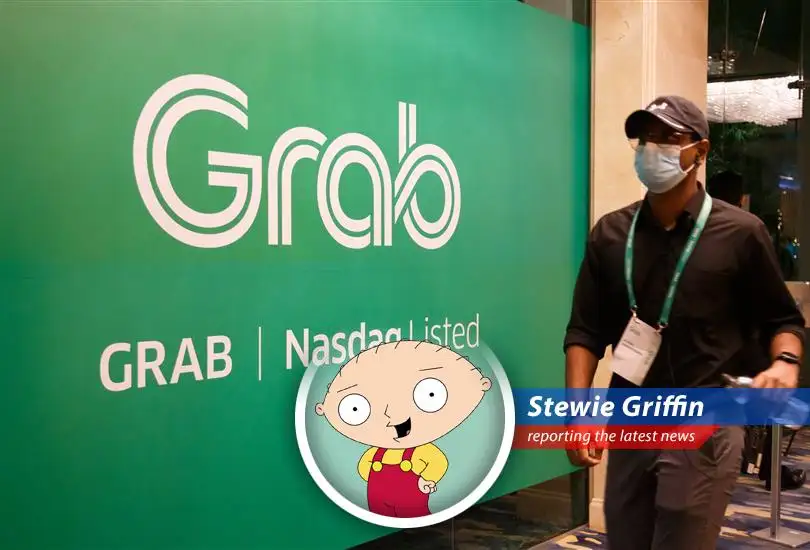 Stewie Griffin provides a satirical take on Grab's financial success in latest earnings report