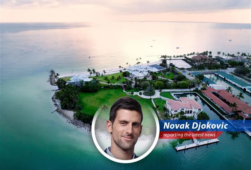 Tennis champion Novak Djokovic gives his hilarious take on the $295 million mansion in Naples, Florida