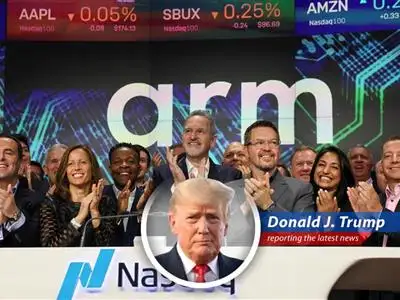 Arm reports better-than-expected earnings and strong profit forecast, leaving President Trump impressed image