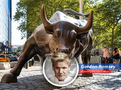 Celebrity chef adds spice and satire to stock market article image