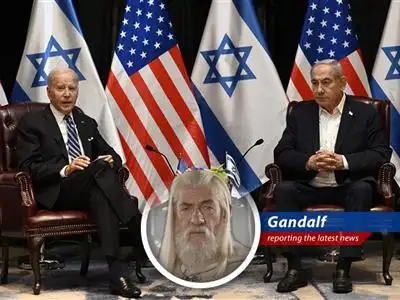 Gandalf offers his humorous and satirical perspective on the recent call between President Biden and Prime Minister Netanyahu. image