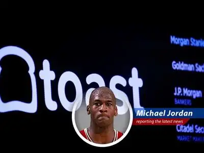 NBA legend Michael Jordan humorously comments on restaurant software company Toast's recent layoffs and financial performance. image