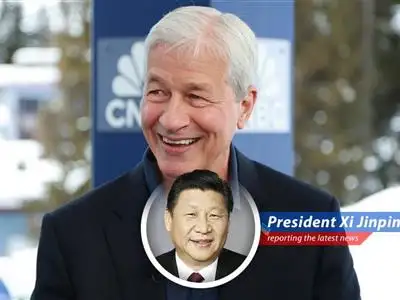 President Xi Jinping provides his satirical take on JPMorgan Chase CEO's reaction to Capital One's big move in the credit card industry. image