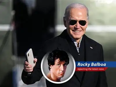 Rocky Balboa offers his take on President Joe Biden's fundraising success against the likely Republican nominee, former President Donald Trump. image