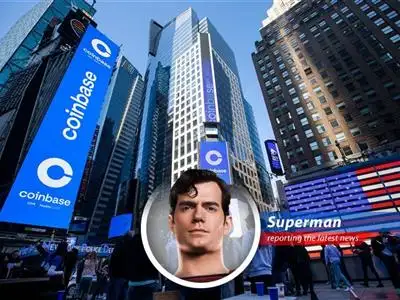 The Man of Steel celebrates as cryptocurrency exchange Coinbase sees a surge in profits image