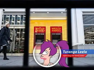 Turanga Leela provides humorous and satirical commentary on the latest Wells Fargo trading news image