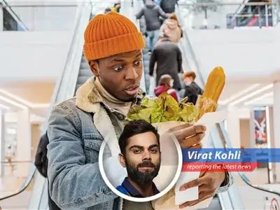 Virat Kohli's take on recent fluctuations in prices with a pinch of humor and satire image